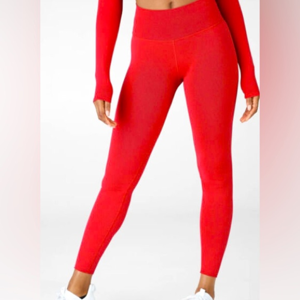 Fabletics Red High-Waist Seamless Leggings